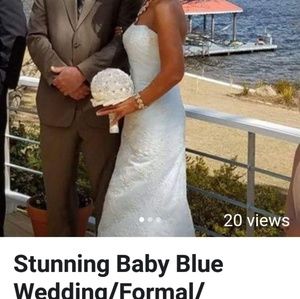 Formal pale blue, stunning detail